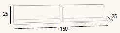 esquema Estante Coral 150cm