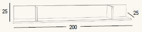 esquema Estante Coral 200cm