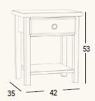 esquema Mesita Provenzal 1 Cajón