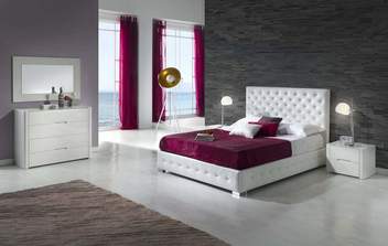 Cama Fija LD Alma - Cama con bañera fija tapizada en polipiel, tela o terciopelo,  disponible en varios tamaños y colores.