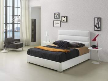 Cama Fija LD Lidia - Cama con bañera fija tapizada en polipiel, tela o terciopelo. Disponible en varios tamaños y colores.