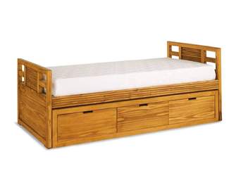 Cama Izar + Mod. 3/caj - Cama Izar (colchón 90-190) con módulo de 3 cajones