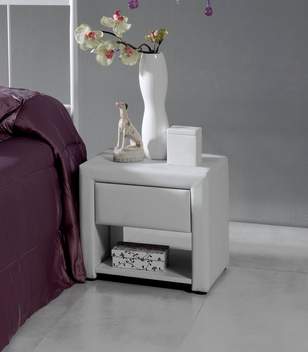 Mesita Tapizada LD M-105 Blanca - imagen 2
