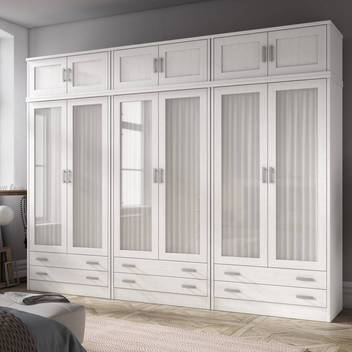 Muebles Carmona - Ropero blanco Medidas alto 170 cm, largo 150 cm, ancho  52.5 cm