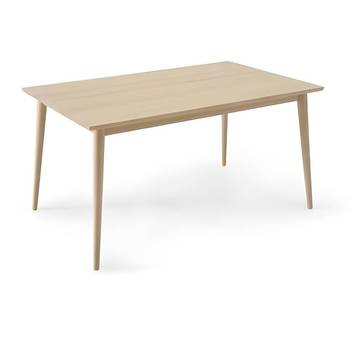 Mesa Fija Nórdica - Mesa de comedor cuadrada o rectangular, con patas cónicas. Fabricada de madera de pino maciza en varios colores.