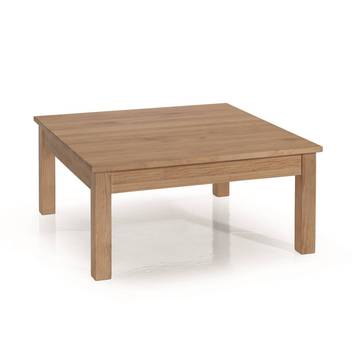 Mesa Centro Zoe Pata Mad. - Mesa de centro cuadrada, con patas rectas de madera. Fabricada de madera de pino maciza en varios colores.