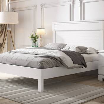 Cama Vega Plafón - Cama juvenil o de matrimonio con cabecero y bañera de madera maciza