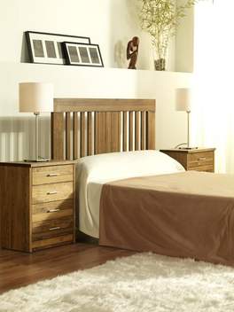 Cabezal Madera Barras - Cabecero de cama de madera maciza, disponible en varias medidas.