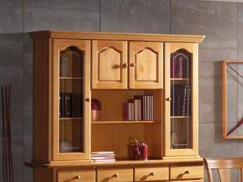 Librería Provenzal - Librería estilo provenzal de madera maciza, con dos puertas de madera y 1 o 2 puertas de cristal
