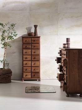Mueble Cajones 50 cm - Mueble auxiliar de 14 cajones, de madera de pino maciza.