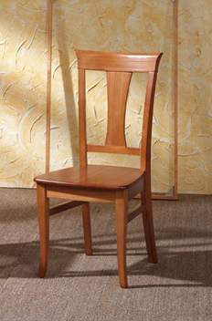 Silla Pino M-98 - Silla de comedor M-98, de madera de pino maciza con asiento de madera o tapizado