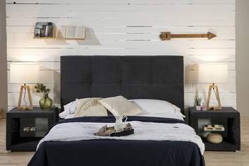 Cabezal LD Montecarlo - Cabezal para cama de matrimonio tapizado en polipiel, tela o terciopelo. Disponible en varios tamaños y colores.