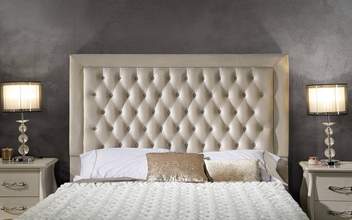 Cabezal LD Viena - Cabezal para cama de matrimonio tapizado en polipiel, tela o terciopelo. Disponible en varios tamaños y colores.