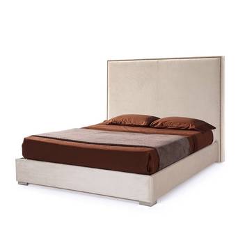 Cama Fija LD Cristina - Cama de matrimonio con bañera fija tapizada en polipiel, tela o terciopelo. Disponible en varios tamaños y colores.