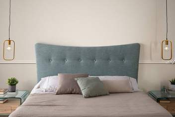 Cabezal LD Malmo - Cabezal para cama de matrimonio tapizado en polipiel, tela o terciopelo. Disponible en varios tamaños y colores.
