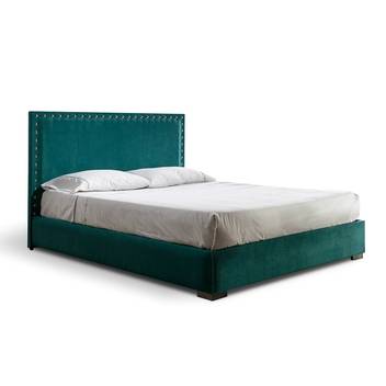 Cama Fija LD Manhattan - Cama con bañera fija tapizada en polipiel, tela o terciopelo. Disponible en varios tamaños y colores.