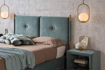 Cabezal LD Oslo - Cabezal para cama de matrimonio tapizado en polipiel, tela o terciopelo. Disponible en varios tamaños y colores.