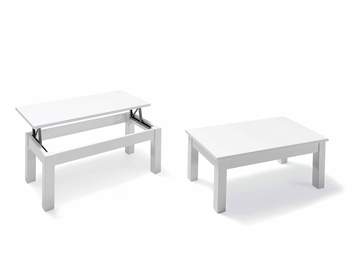 Mesa Elevable Recta - Mesa de centro con tapa elevable, con patas rectas