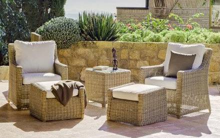 Conjunto mesa jardín - Ratán - Muebles de exterior