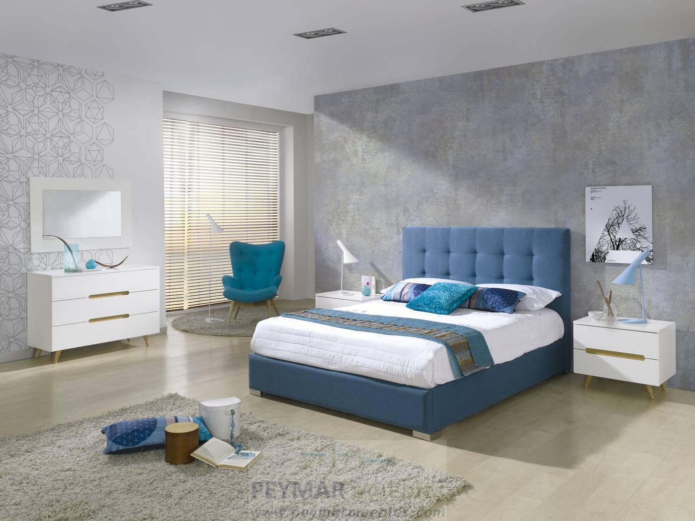 Cama Fija LD Belén - Cama con bañera fija tapizada en polipiel, tela o terciopelo,  disponible en varios tamaños y colores.