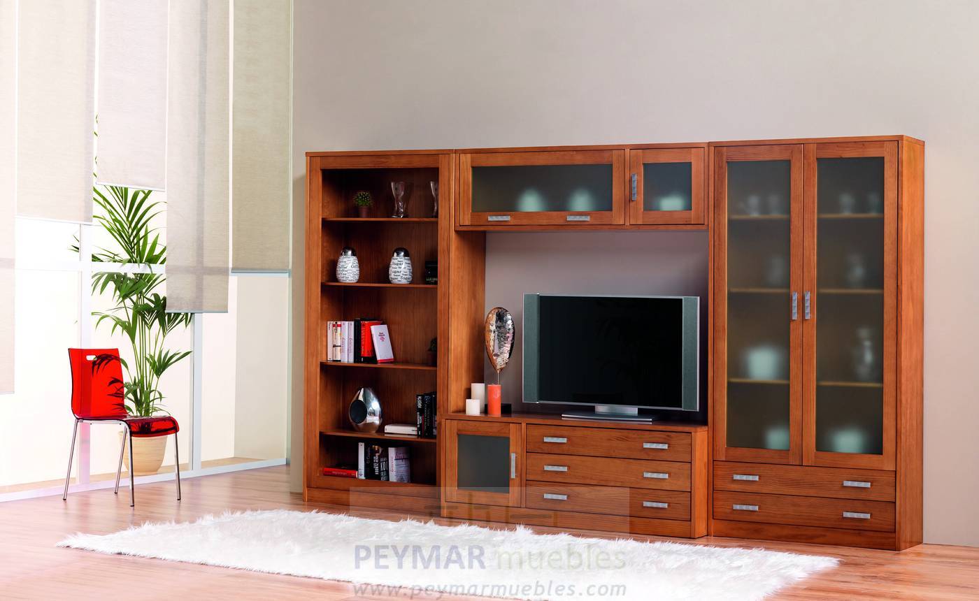 Conjunto Salón Comedor Estilo Moderno Mueble Modular Televisión