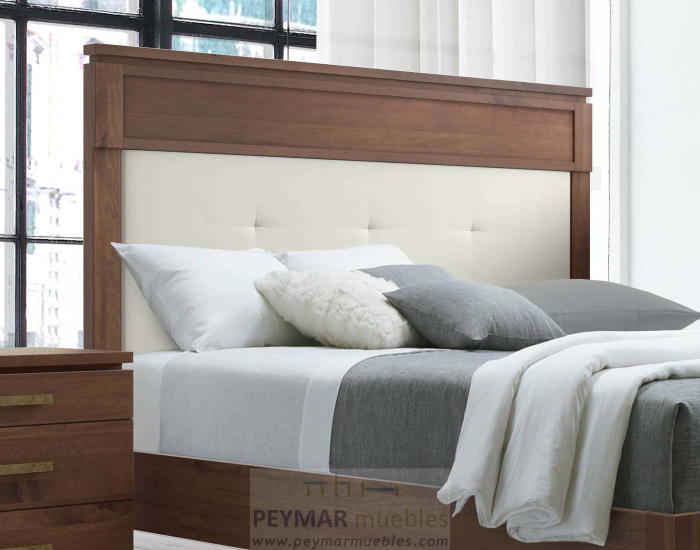 Cabecero de cama 135 Tabac blanco 1450x1100 mm