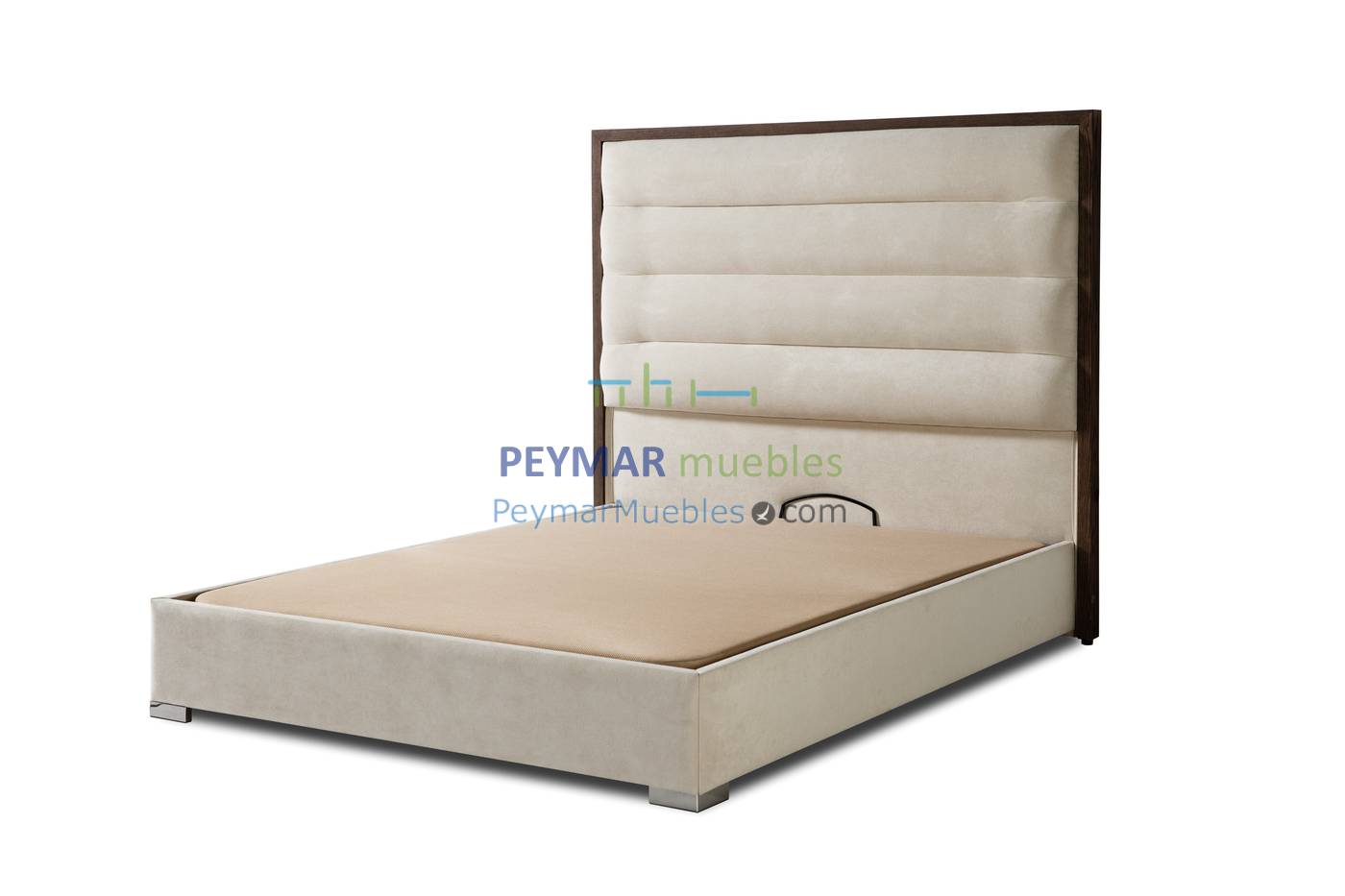 Cama Abatible LD Alexandra - Cama con canapé abatible tapizado en polipiel, tela o terciopelo, para cama de 150, 160 o 180 cm, disponible en varios colores.