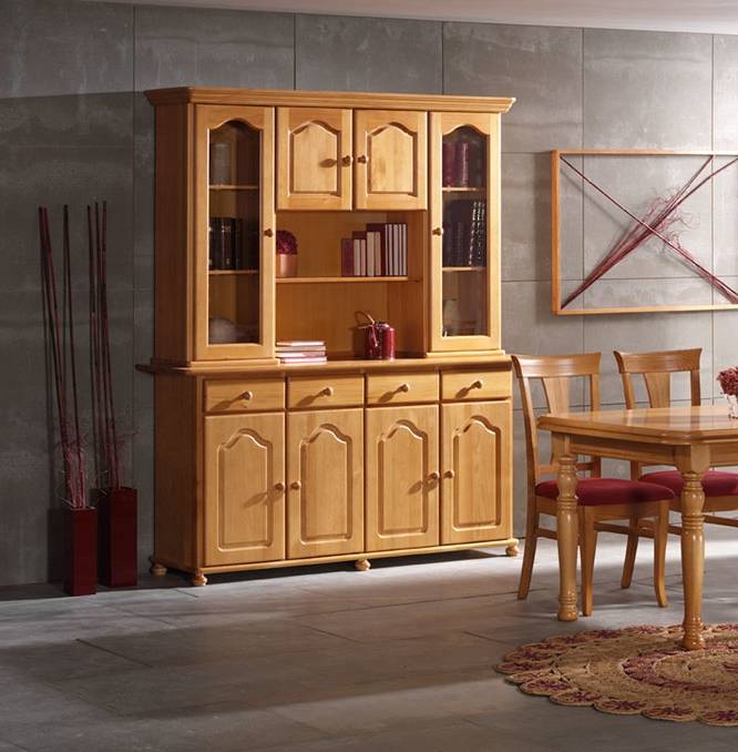 Librería Provenzal - Librería estilo provenzal de madera maciza, con dos puertas de madera y 1 o 2 puertas de cristal. Disponible en varios colores.