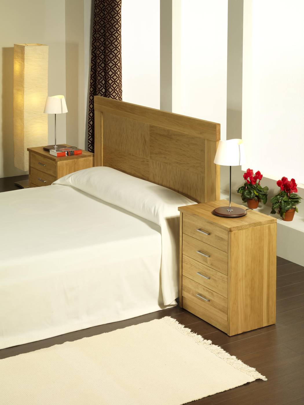 Cabezal Coral Aguas - Cabecero de cama de madera maciza, disponible en varias medidas y colores de madera.