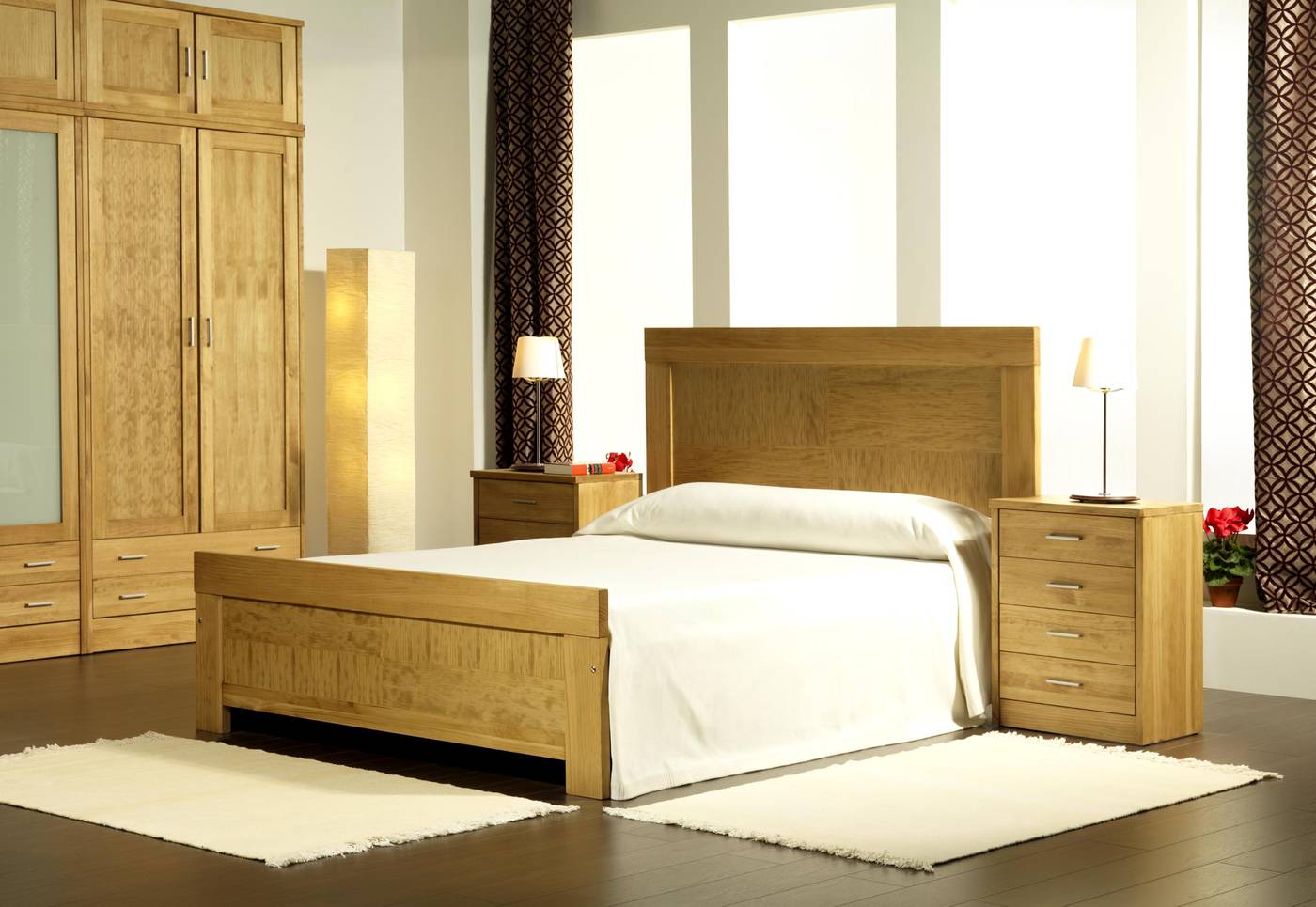 Cabezal Coral Aguas - Cabecero de cama de madera maciza, disponible en varias medidas y colores de madera.