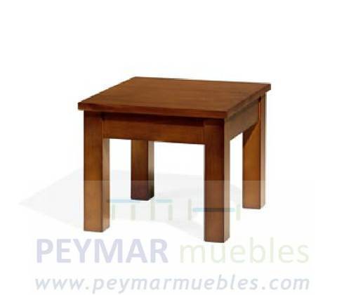 Mesa de rincón cuadrada, con patas rectas