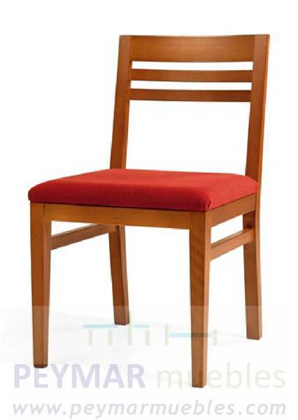 Silla Haya M-11 - Silla de comedor M-11. Fabricada de madera de haya maciza. Asiento acolchado tapizado. Disponible en varios colores.