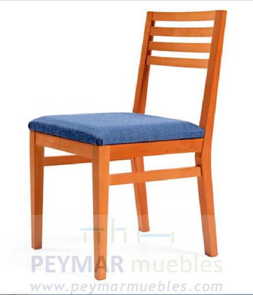 Silla Haya M-12 - Silla de comedor M-12 de madera de haya maciza. Asiento acolchado tapizado. Disponible en varios colores.