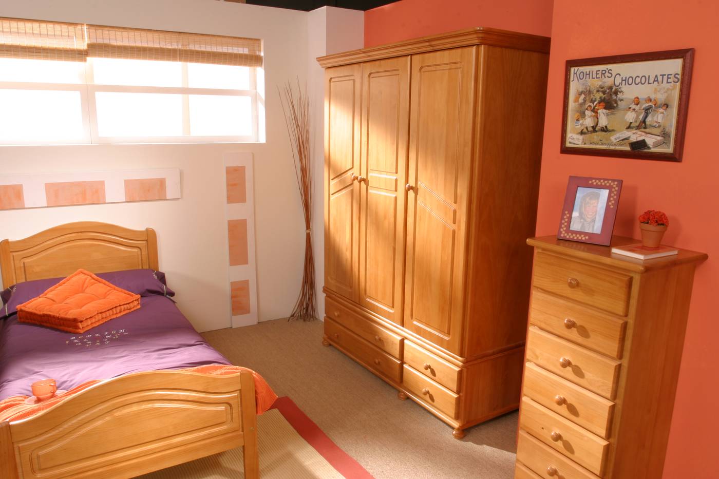 Xinfonier Pino 50 cm. - Sifonier 7 cajones para dormitorio juvenil o matrimonio, de madera de pino maciza, pintado en una amplia gama de colores