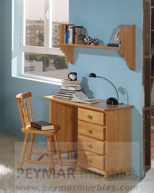 Estante de pared de madera de pino maciza