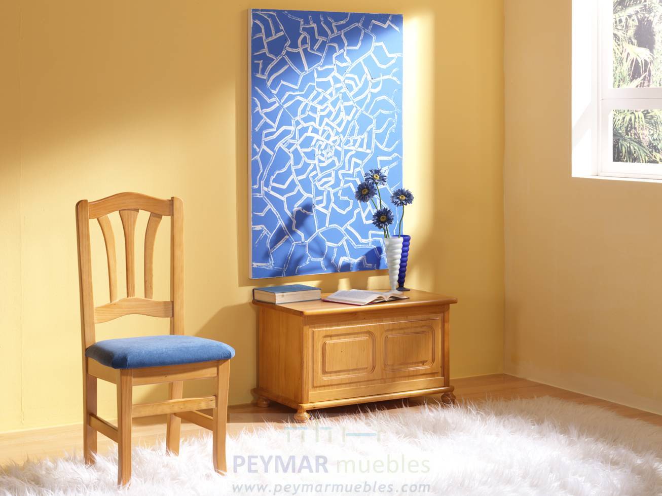 Silla Pino M-90 - Silla de comedor M-80, de madera de pino maciza con asiento de madera, de anea o tapizado