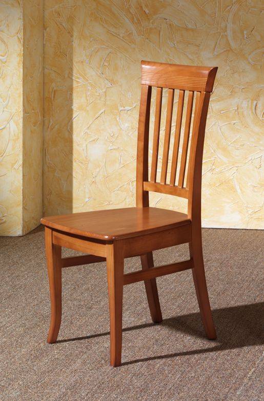 Silla Pino M-99 - Silla de comedor M-99, de madera de pino maciza con asiento de madera o tapizado