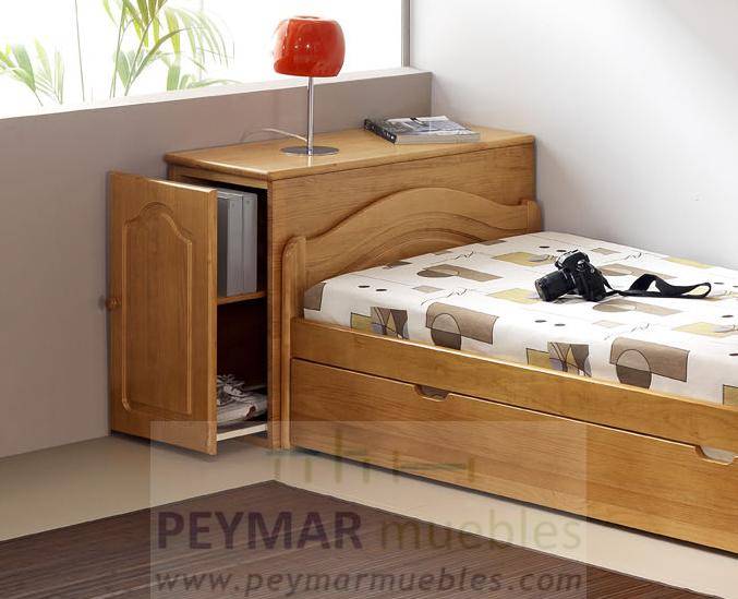 Arcón/zapatero de líneas clásicas para habitación juvenil