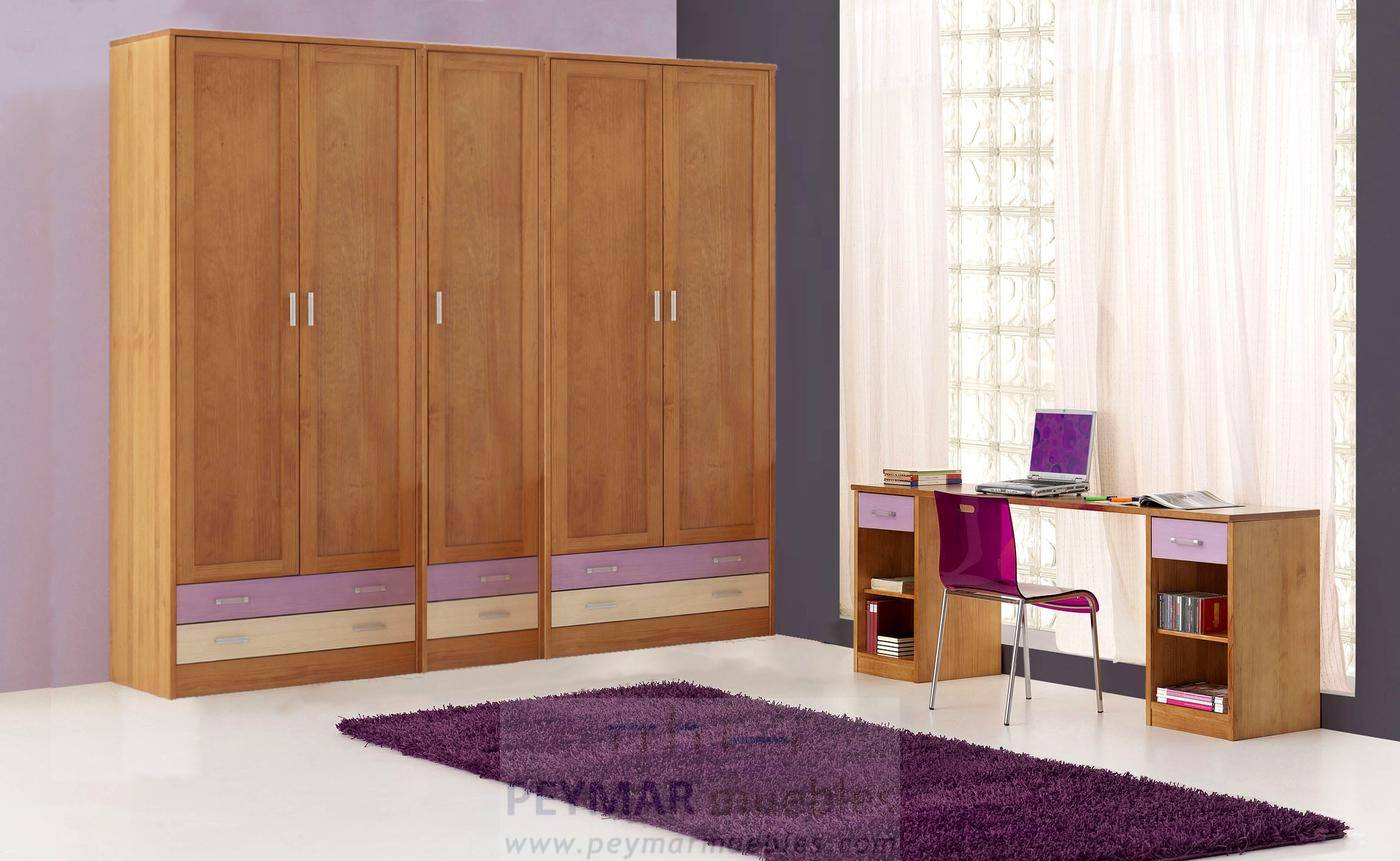 Armario Juv. 2 Puertas - Armario ropero de madera de pino de dos puertas