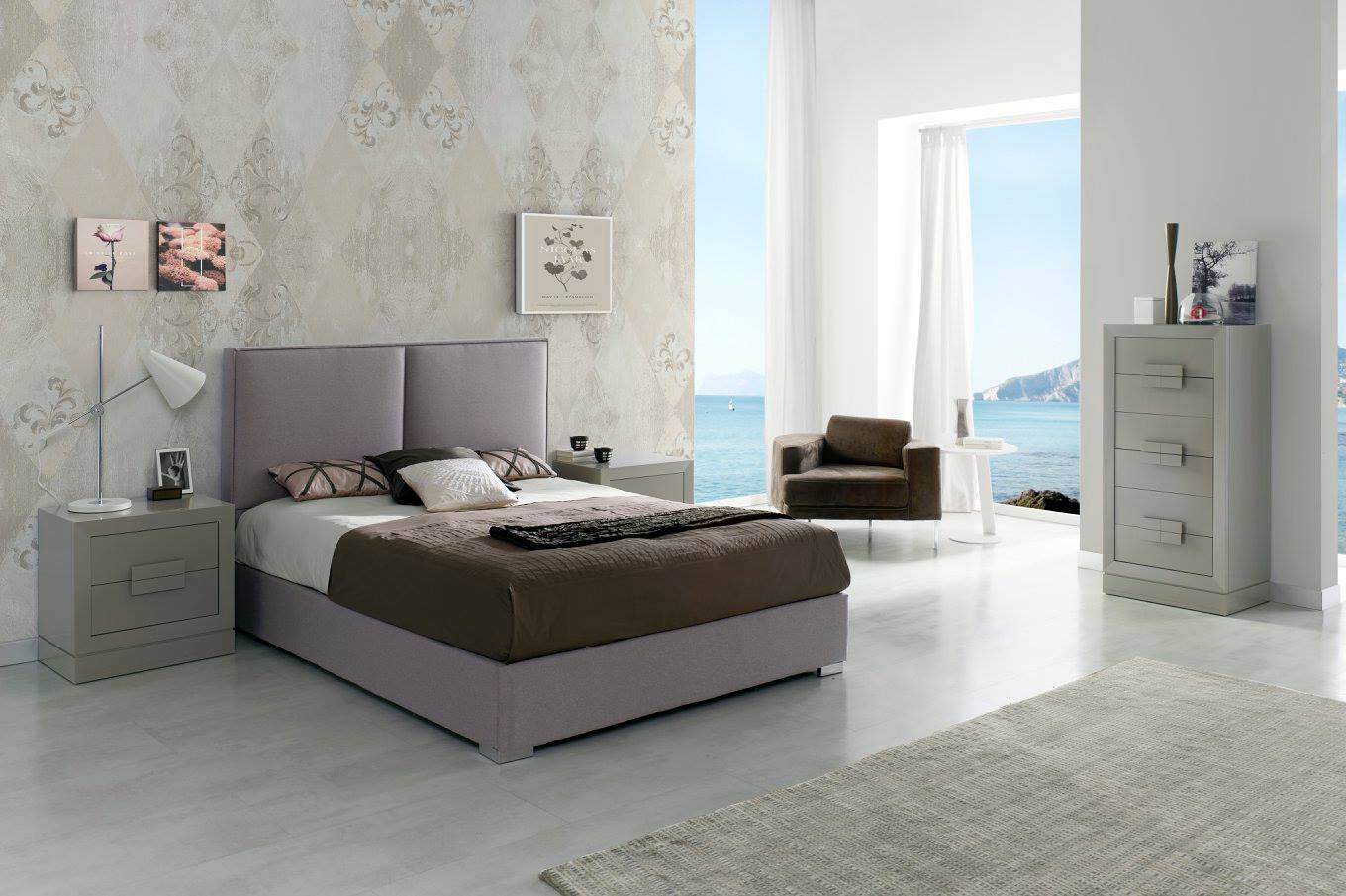 Cama Abatible LD Andrea - Cama con canapé abatible tapizada en polipiel, tela o terciopelo,  disponible en varios tamaños y colores.