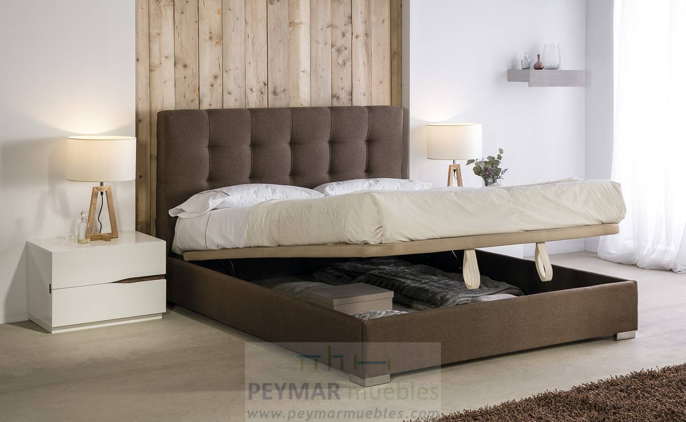 Cama Abatible LD Belén - Cama con canapé abatible tapizada en polipiel, tela o terciopelo,  disponible en varios tamaños y colores.