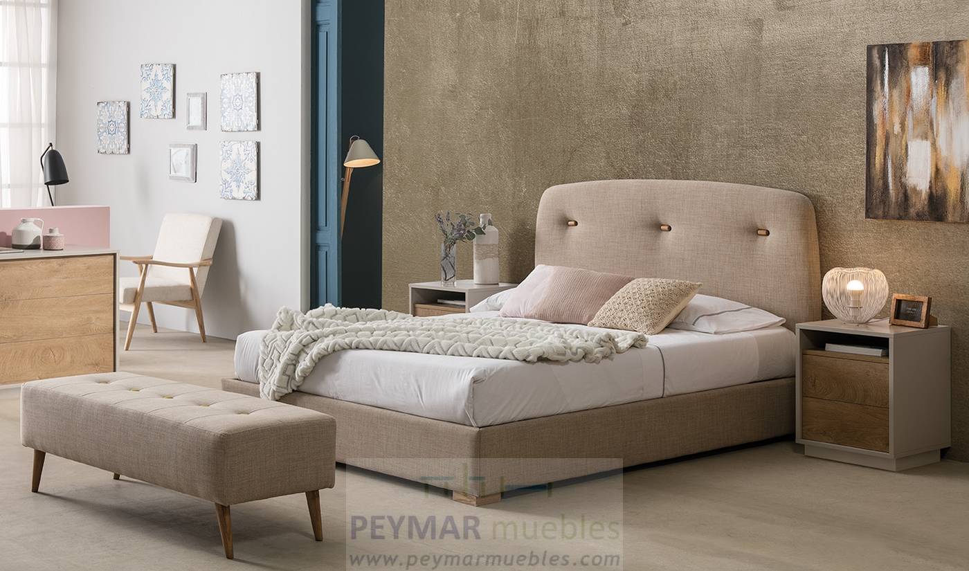 Cama Abatible LD Bergen - Cama con canapé abatible tapizado en polipiel, tela o terciopelo, para cama de 150, 160 o 180 cm. Disponible en varios colores.