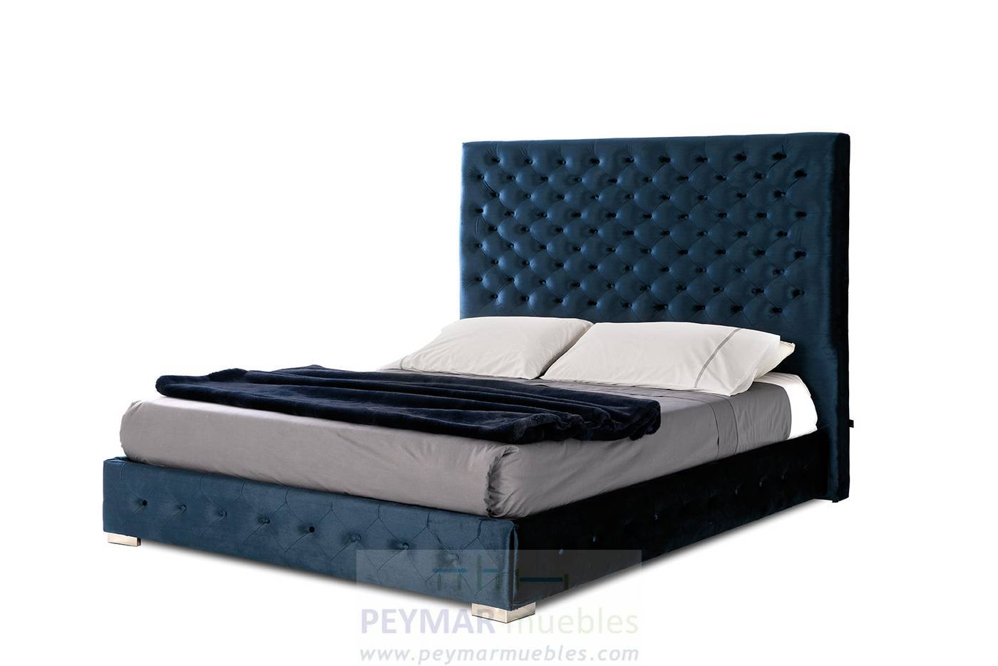 Cama Abatible LD Leonor - Cama de matrimonio con canapé abatible tapizada en polipiel, tela o terciopelo. Disponible en varios colores.