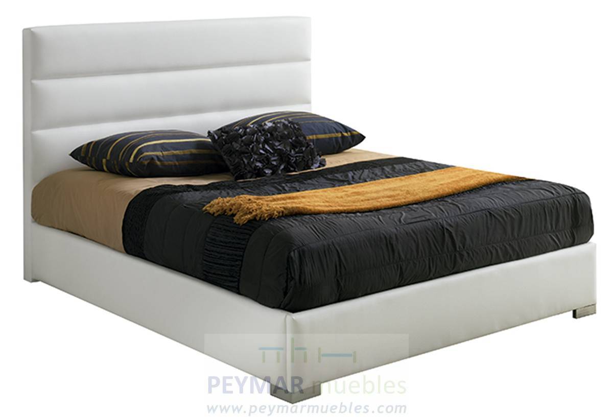 Cama Fija LD Lidia - Cama con bañera fija tapizada en polipiel, tela o terciopelo. Disponible en varios tamaños y colores.