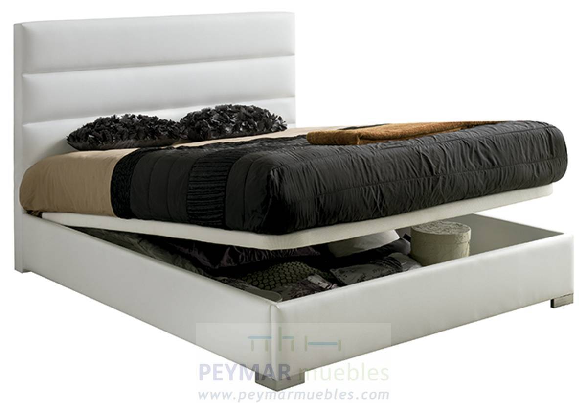 Cama Abatible LD Lidia - Cama con canapé abatible tapizada en polipiel, tela o terciopelo. Disponible en varios tamaños y colores.