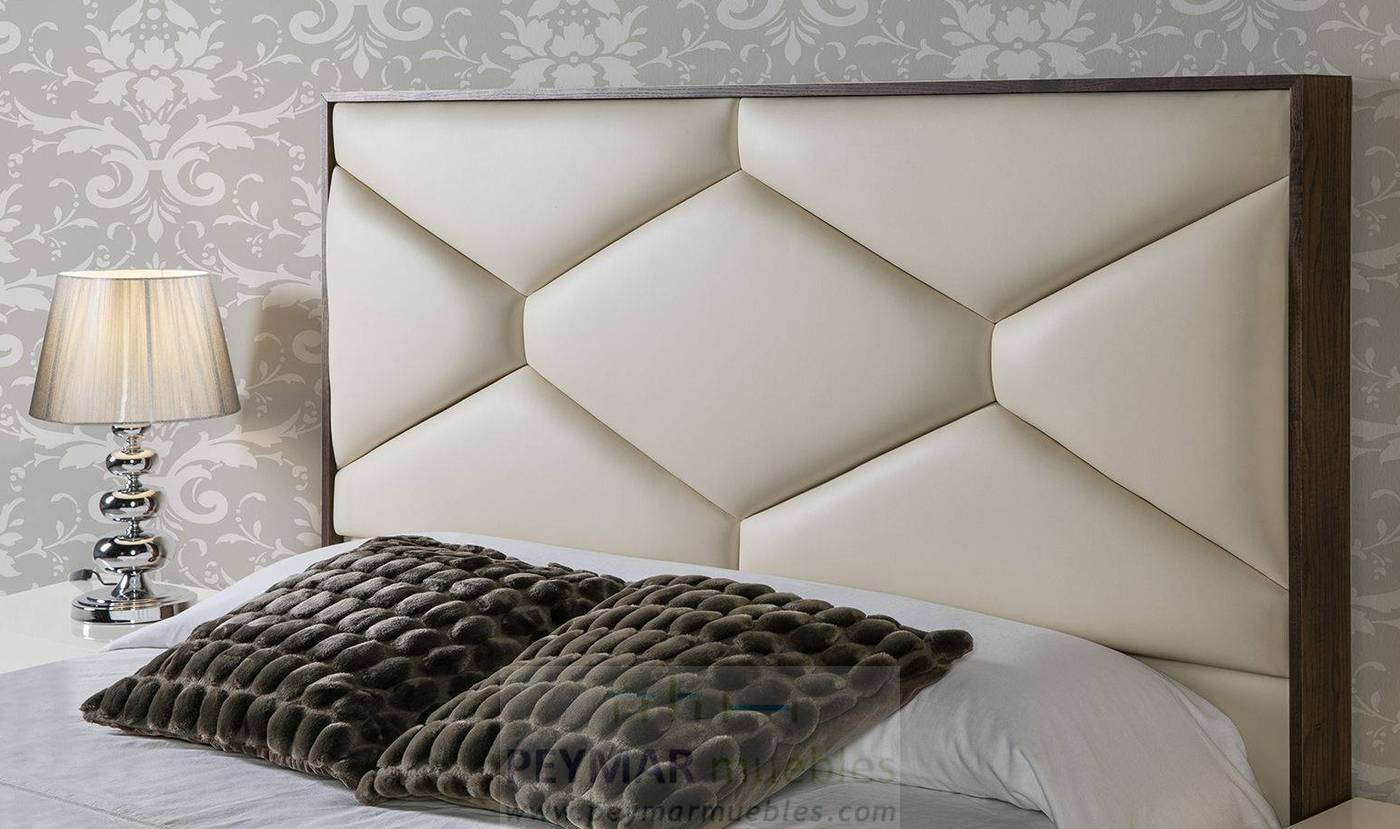 Cama Fija LD Martina - Cama de matrimonio con canapé fijo, tapizada en polipiel, tela o terciopelo. Disponible en varios tamaños y colores.