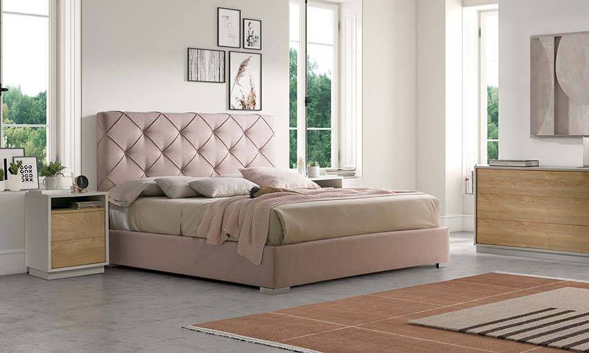 Cama Abatible LD Oporto - Cama con canapé abatible tapizada en polipiel, tela o terciopelo. Disponible en varios tamaños y colores.