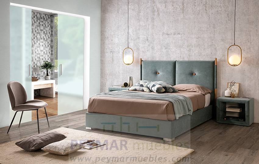 Cama Abatible LD Oslo - Cama de matrimonio con canapé abatible, tapizada en polipiel, tela o terciopelo. Disponible en varios tamaños y colores.