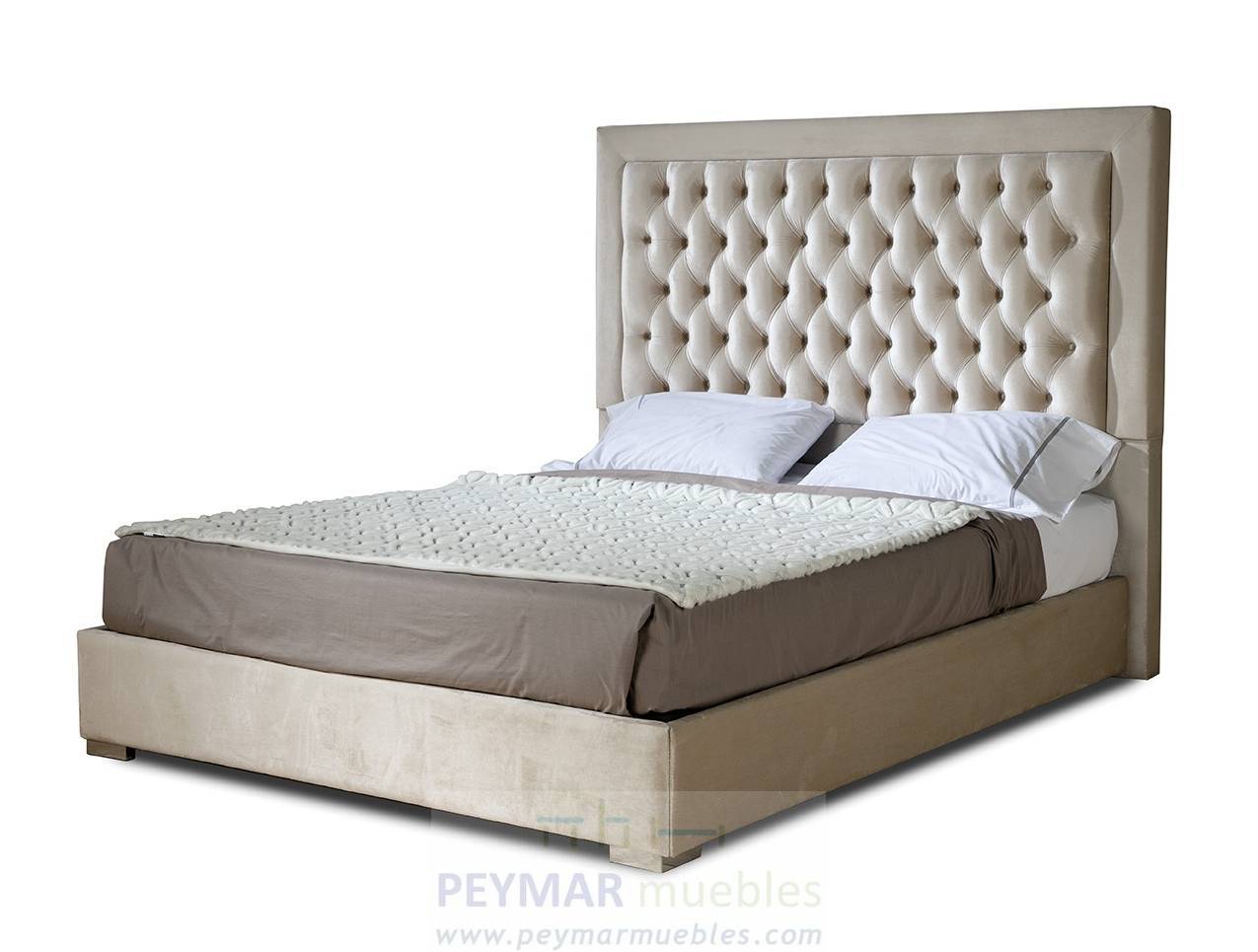 Cama Abatible LD Viena - Cama de matrimonio con canapé abatible, tapizada en polipiel, tela o terciopelo. Disponible en varios tamaños y colores.