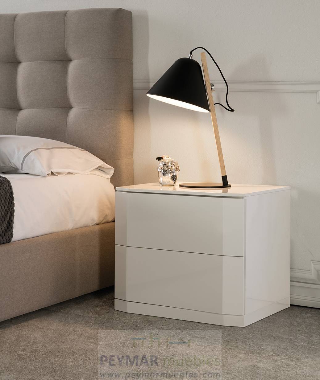 Mesita Noche LD M-102 Blanca · Dormitorios Moderno